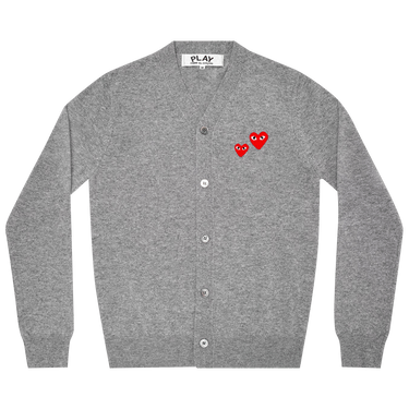 Comme des Garçons PLAY Duo Heart Cardigan 'Grey'
