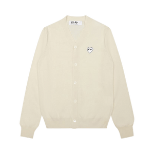 Comme des Garçons PLAY Woven V-Neck Cardigan 'Off-White'