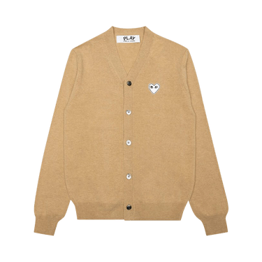 Comme des Garçons PLAY Woven V-Neck Cardigan 'Tan'