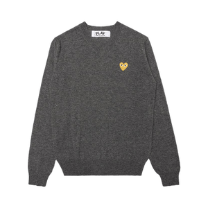 Comme des Garçons PLAY Gold Heart Sweater 'Grey'