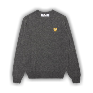 Comme des Garçons PLAY Gold Heart Sweater 'Grey'