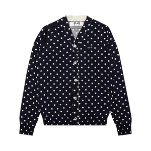 Comme des Garçons PLAY Polka Dot Cardigan Black Heart 'Navy'