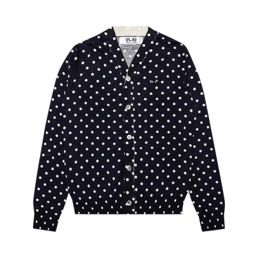 Comme des Garçons PLAY Polka Dot Cardigan Black Heart 'Navy'