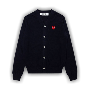 Comme des Garçons PLAY Knit Cardigan Red Heart 'Navy'