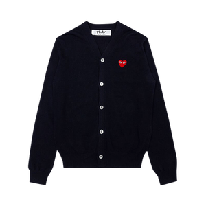 Comme des Garçons PLAY Knit Cardigan Red Heart 'Navy'