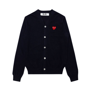 Comme des Garçons PLAY Knit Cardigan Red Heart 'Navy'