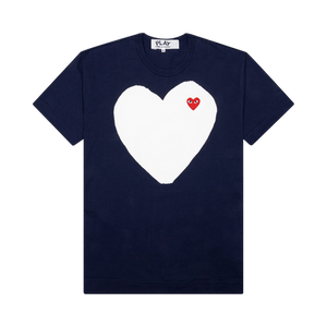 Comme des Garçons PLAY White Heart T-Shirt 'Navy'