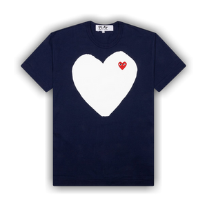 Comme des Garçons PLAY White Heart T-Shirt 'Navy'