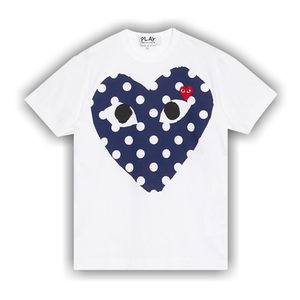 Comme des Garçons PLAY Polka Dot Full Heart T-Shirt 'White'