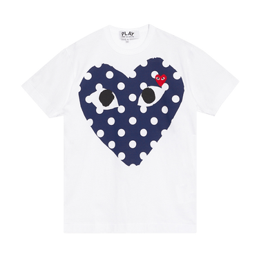 Comme des Garçons PLAY Polka Dot Full Heart T-Shirt 'White'