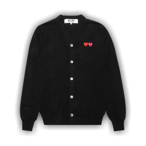 Comme des Garçons PLAY Double Heart Cardigan 'Black'