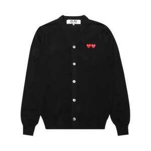 Comme des Garçons PLAY Double Heart Cardigan 'Black'