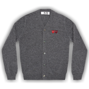 Comme des Garçons PLAY Double Heart Cardigan 'Grey'