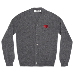 Comme des Garçons PLAY Double Heart Cardigan 'Grey'