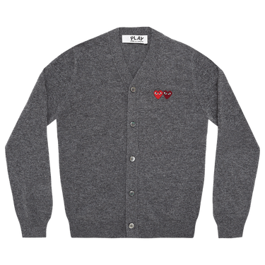 Comme des Garçons PLAY Double Heart Cardigan 'Grey'