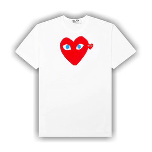 Comme des Garçons PLAY Blue Eyes Red Heart T-Shirt 'White'