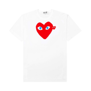 Comme des Garçons PLAY Blue Eyes Red Heart T-Shirt 'White'