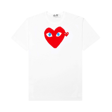 Comme des Garçons PLAY Blue Eyes Red Heart T-Shirt 'White'