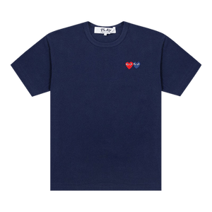 Comme des Garçons PLAY Double Hearts T-Shirt 'Navy'