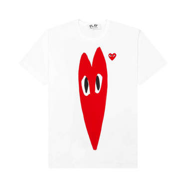 Comme des Garçons PLAY Red Emblem Long Heart T-Shirt 'White'