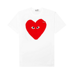 Comme des Garçons PLAY Red Emblem Small Eyes T-Shirt 'White'
