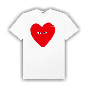 Comme des Garçons PLAY Red Emblem Small Eyes T-Shirt 'White'