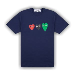 Comme des Garçons PLAY Multi Heart T-Shirt 'Navy'