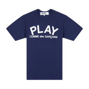 Comme des Garçons PLAY Text T-Shirt 'Navy'