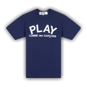 Comme des Garçons PLAY Text T-Shirt 'Navy'