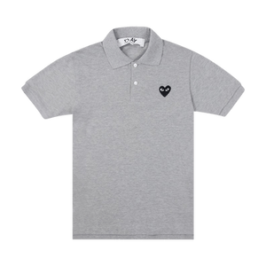 Comme des Garçons PLAY Black Emblem Polo Shirt 'Grey'