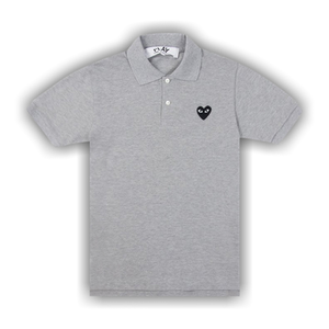 Comme des Garçons PLAY Black Emblem Polo Shirt 'Grey'