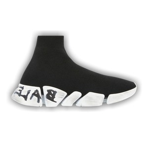 Balenciaga Wmns Speed 2.0 Sneaker 'Worn-Out Graffiti - Black White'