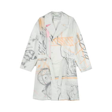 Off-White Futura Trench Coat 'White/Multicolor'