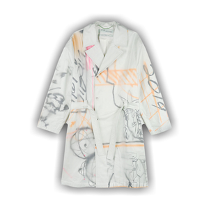 Off-White Futura Trench Coat 'White/Multicolor'