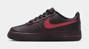 Nike Air Force 1 LV8 GS 'Black/Black/Black/University Red'