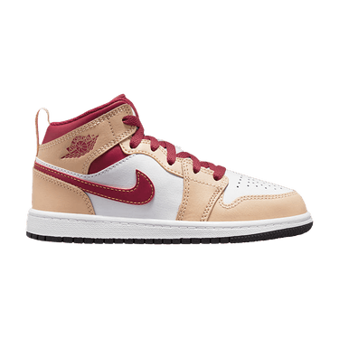 Air Jordan 1 Mid PS 'Light Curry Cardinal Red'