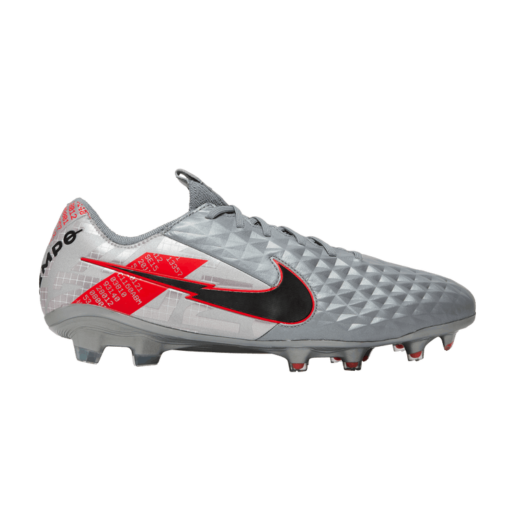 Nike Tiempo Legend 8 Elite FG 'Metallic Grey Crimson' CW0518 906