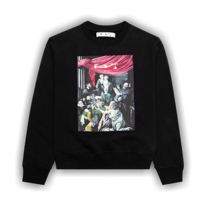 Off-White Caravaggio Painting Slim Crewneck 'Black'