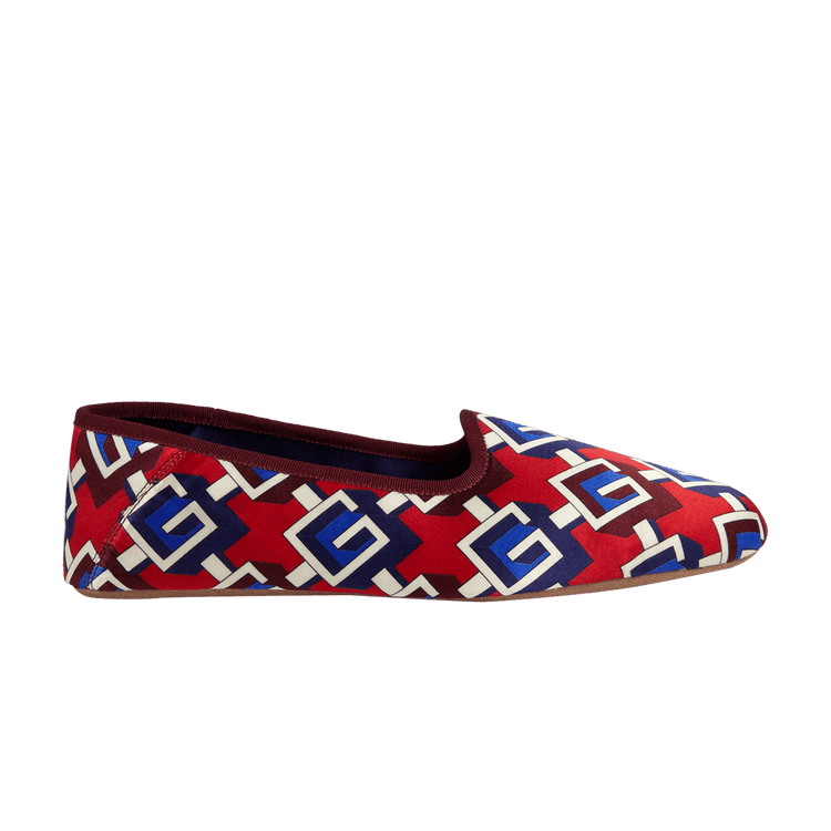Gucci Wmns Slipper 'Geometric G Print - Red Satin Voyage' 662868 20T10 6499
