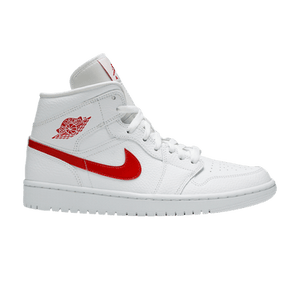 Wmns Air Jordan 1 Mid 'White University Red'