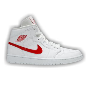 Wmns Air Jordan 1 Mid 'White University Red'
