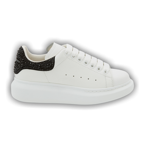 Alexander McQueen Wmns Oversized Sneaker 'White Black Crystal'