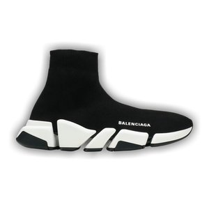 Balenciaga Speed 2 Trainer Knit 'Black White'