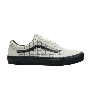 Supreme x Vans Old Skool Pro 'Logo Pattern - White'