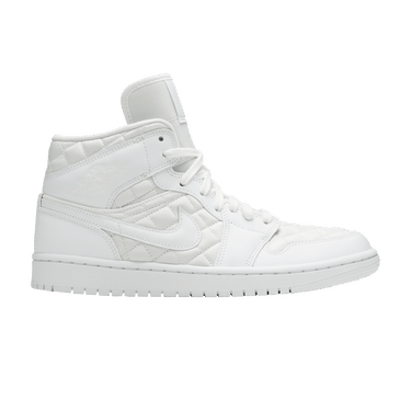 Wmns Air Jordan 1 Mid SE 'White Quilted'