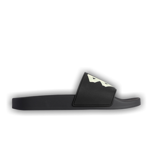 Balenciaga Pool Slides 'Tape Type Logo - Black Yellow'
