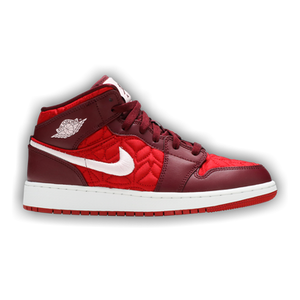 Air Jordan 1 Mid SE GS 'Red Quilted'