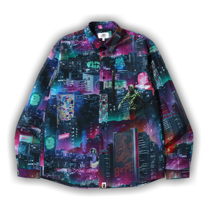 BAPE Neon Tokyo Shirt 'Black'