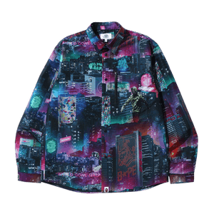 BAPE Neon Tokyo Shirt 'Black'