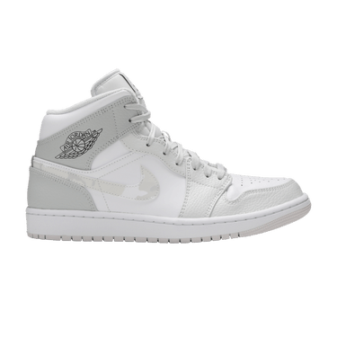 Air Jordan 1 Mid 'Swoosh Logo - Grey Camo'